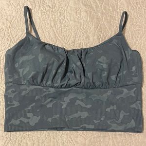 ZYIA grey camo cropped top